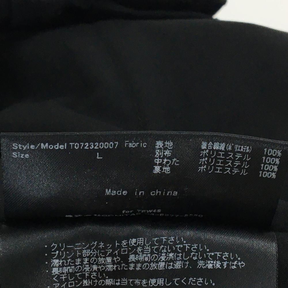超美品】TFW49 中綿パンツ 黒 背面膝下起毛素材 ウエストゴム メンズ L