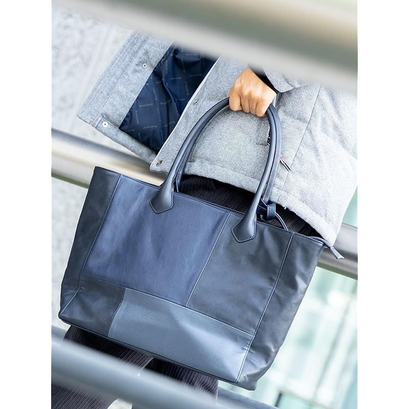 【未使用に近い】BEAMS HEART / パッチワーク トートバッグ ネイビー BEAMS HEART（ビームス ハート）パッチワーク トートバッグ