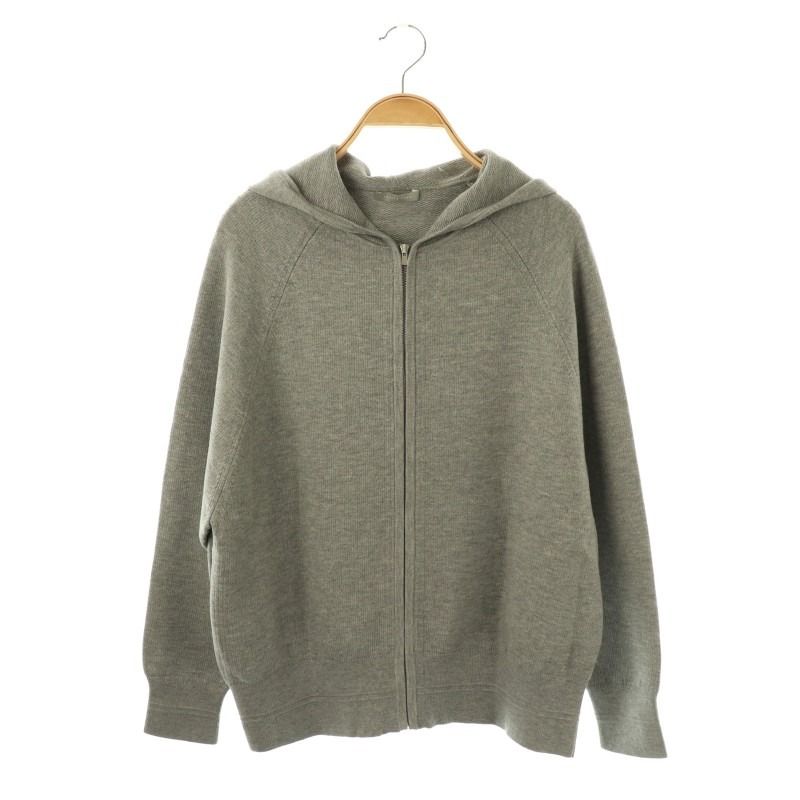 美品　セオリー　Theory ニット　ジップアップフーディ　ウール　パーカー　S 美品 セオリー Theory ニット ジップアップフーディ ウール