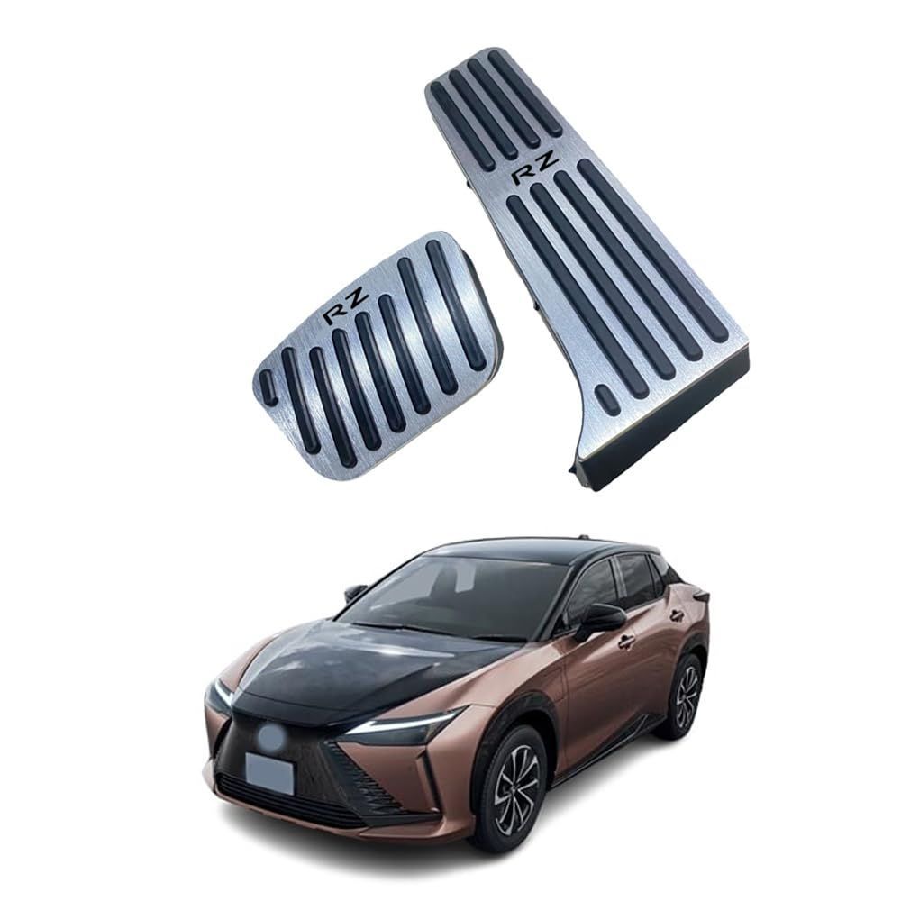 【数量限定】ブレーキペダル （2023年11月～）ペダルカバー アルミペダル RZ450e RZ300e ブレーキスロットルライズアクセサリー 新型レクサス For (銀) LSMQCPJ