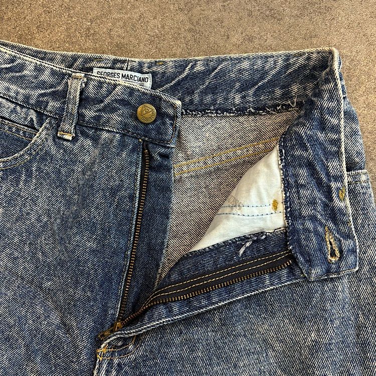 USA製 90s Vintage old guess Chemical Denim Tapered Pants 