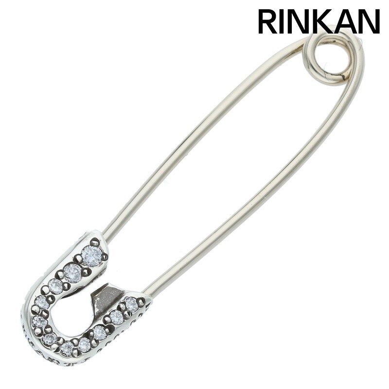 クロムハーツ SAFETY PIN S P DMND スモールセーフティピン PAVEシルバーネックレストップ メンズ