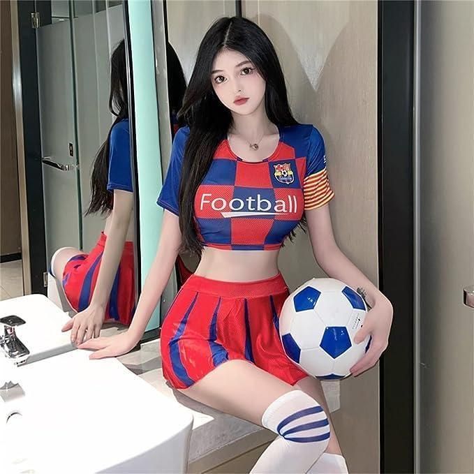 サッカー コスプレ チアガール スク水 スク水 セクシーランジェリー スクール水着 体操着 応援団 コスチューム チアリーダー 女子 高校生 学生  半袖 ミニスカート制服 JK ミニスカ セーラー服 かわいい 背中空き 可愛い プレゼント レディース 衣装 - メルカリ