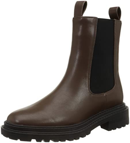 ミオノティス チェルシーブーツ 生活防水コンバットサイドゴアブーツ ダークブラウン