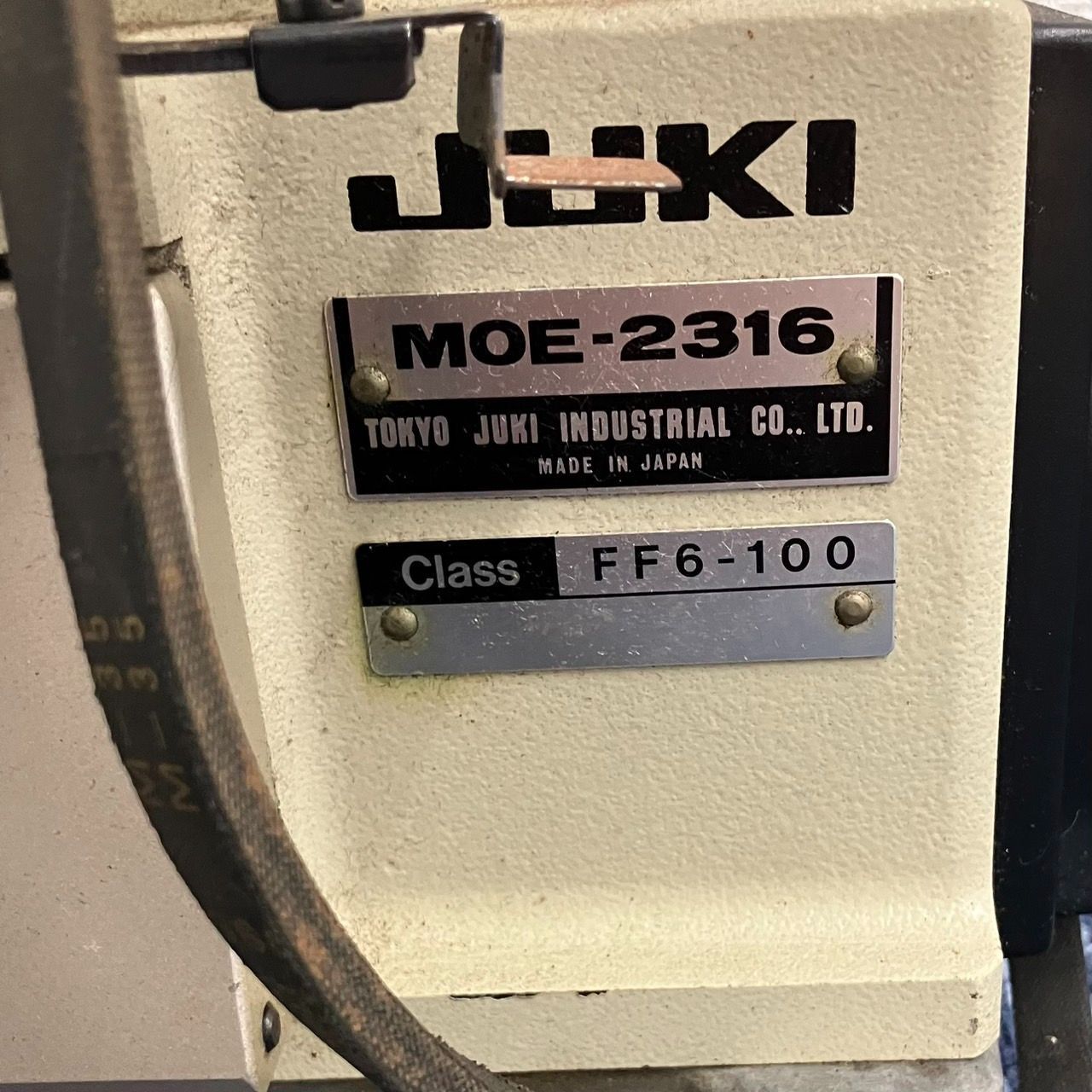 NG U106-NG1-426 JUKI ジューキ 工業用 ４本ロックミシン MO2300シリーズ MOE-2316 手動針動作確認済み 頭部のみ -  メルカリ