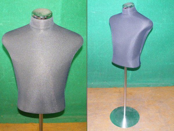【ReBody】FRPボディー 紳士トルソー 黒ニット張り 日本製P-101