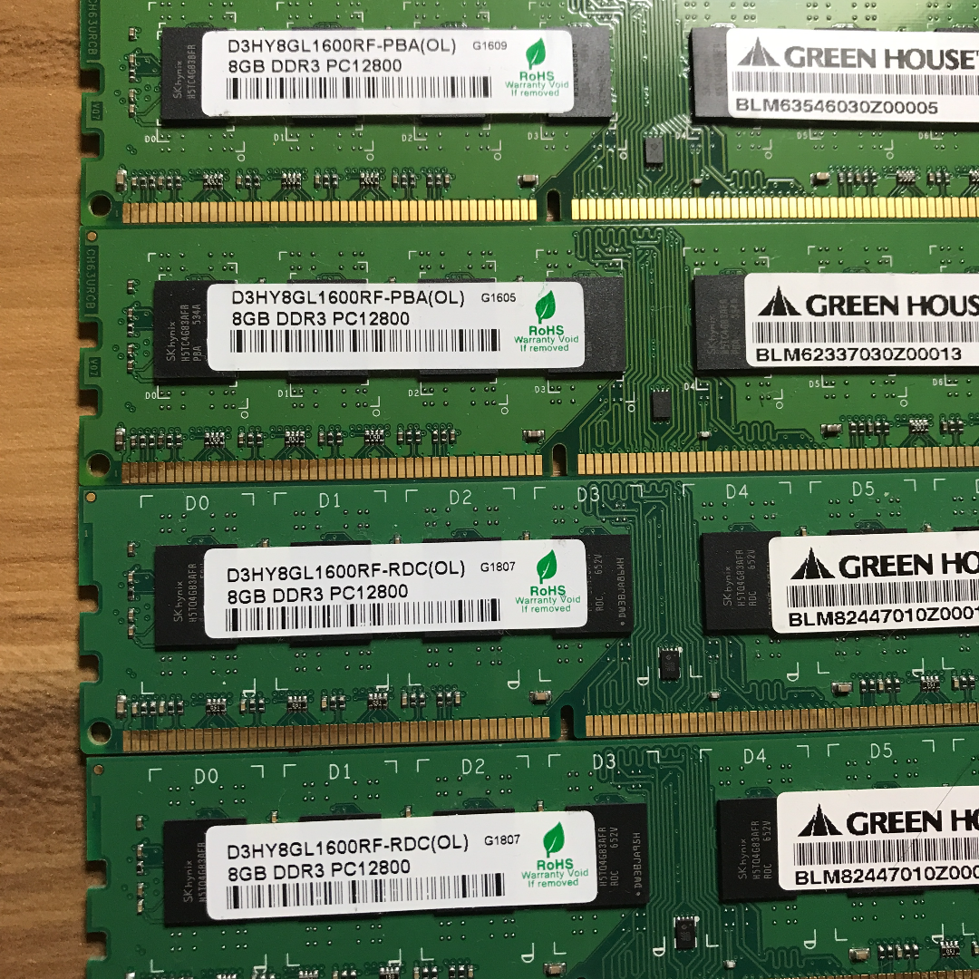GREENHOUSE DDR3 1600Mhz デスクトップ用メモリ8Gx4 jamesjohnston.com
