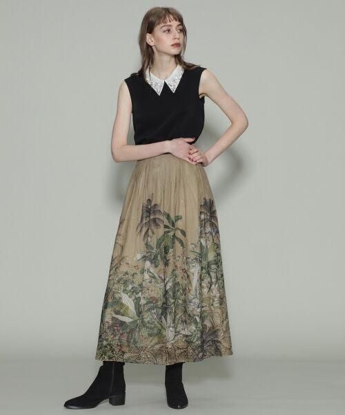 514t グレースコンチネンタル コロニアルプリントスカート