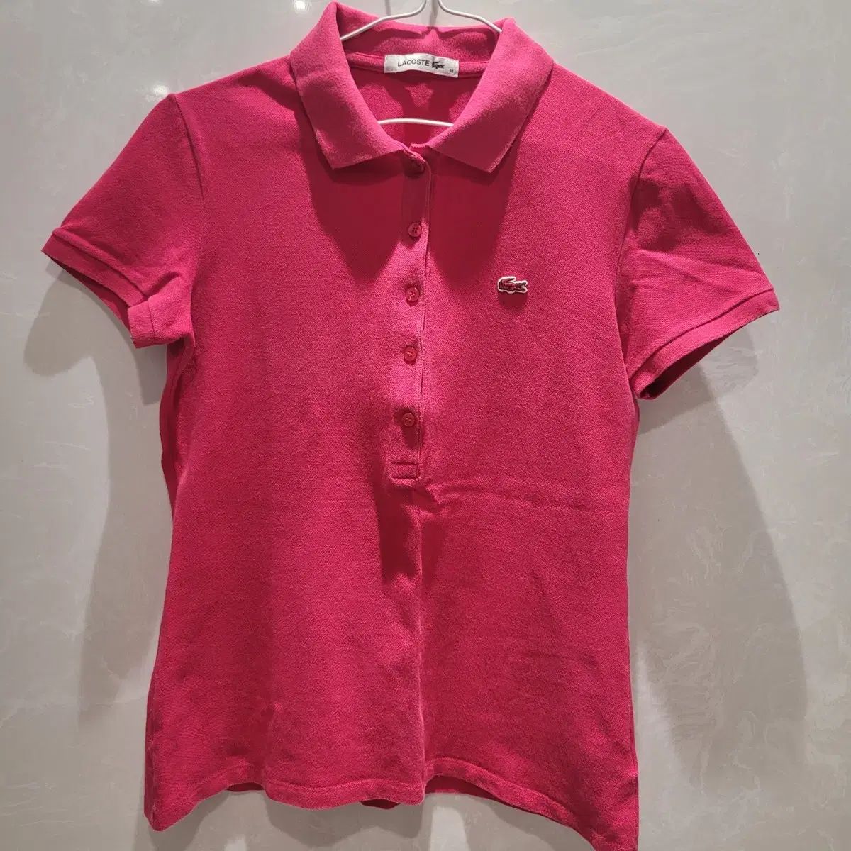 LACOSTE ラコステ ピンク ポロ Tシャツ 36