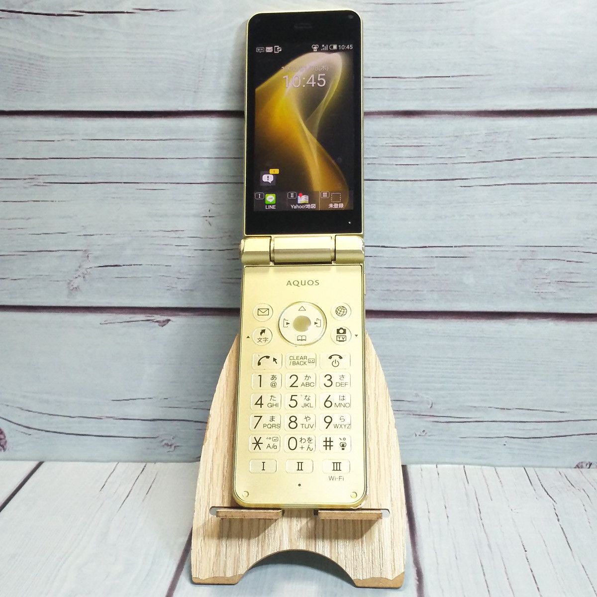 【送料無料】SoftBank AQUOS ケータイ2 601SH ゴールド 本体 白ロム SIMロック解除済み SIMフリー 455741