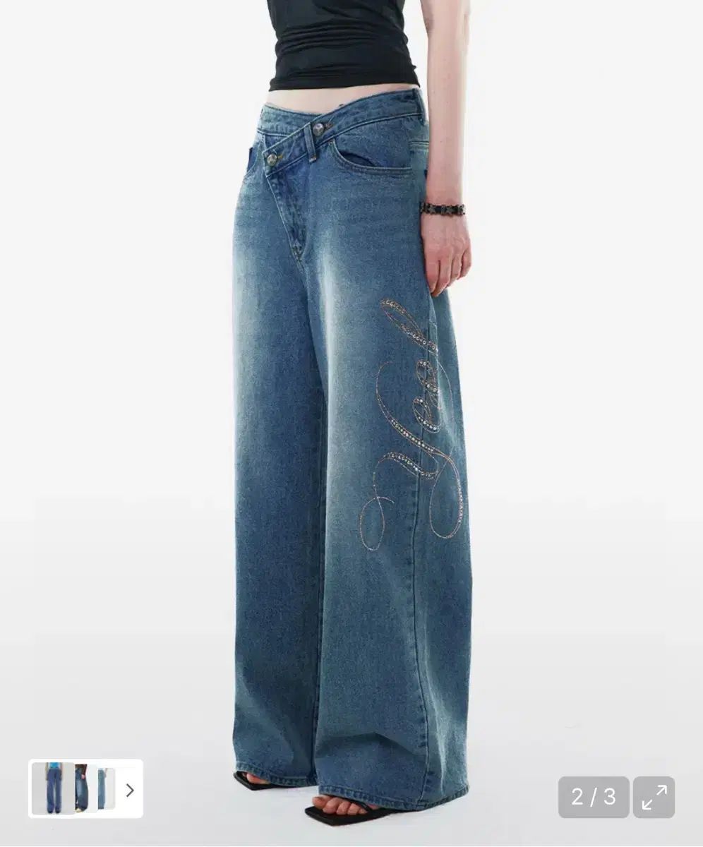 yeel ワイイイエル サイド キュービック デニム パンツ s