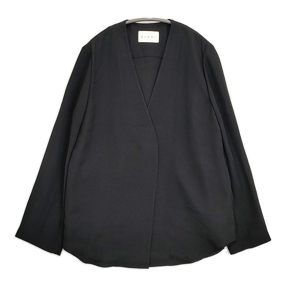 ELENI エルニ NOBLE ライトクロスジャケット 38 定価41800円 ベイクルーズ ノーカラージャケット 24SS ブラック レディース【中古】5-0718M♪ ELENI エルニ NOBLE ライトクロスジャケット 38 定価41800円