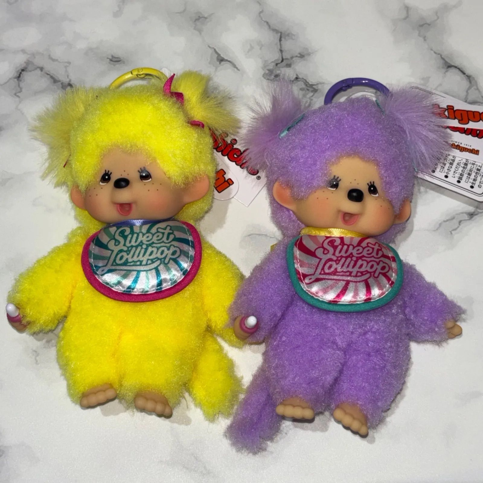 モンチッチ キーチェーンS 女の子スウィートロリポップパープル