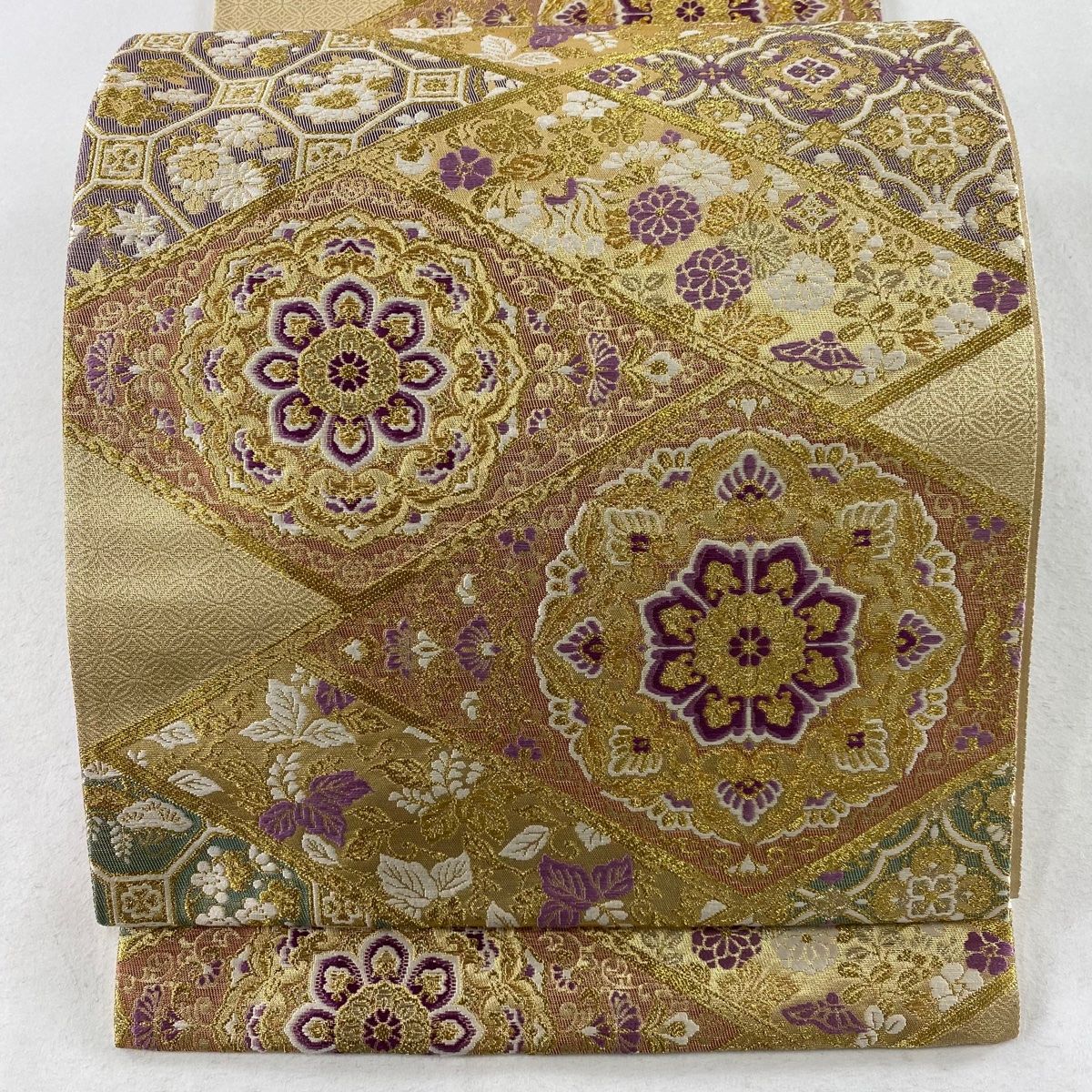 ZY-692 高級袋帯 牡丹 杜若 金糸 箔 正絹 六通 上質 名品 ZY-692 高級袋帯 牡丹 杜若 金糸 箔 正絹 六通 上質 名品 - メルカリ