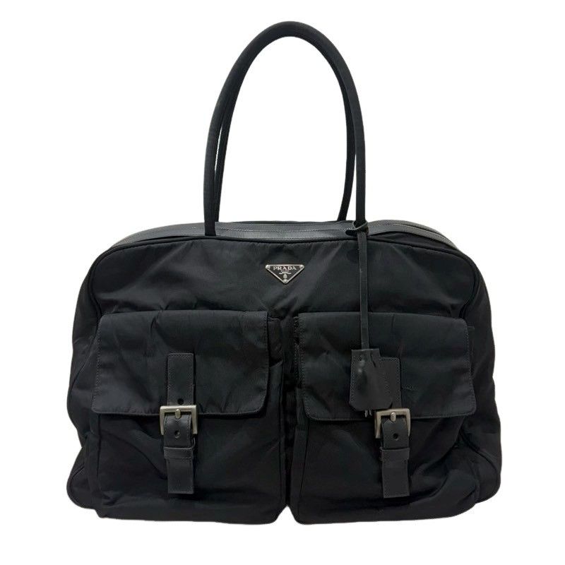 PRADA プラダ ミニボストンバッグ ブラック ナイロン ユニセックス 22510K485