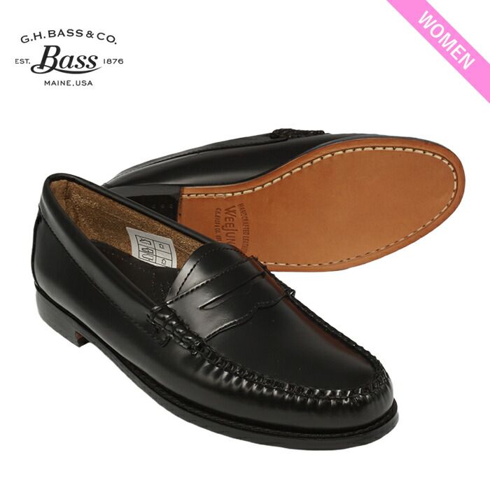 BASS WMN PENNY バス WMN PENNY BLACK ブラック ローファー 靴幅 レギュラー US7.0 24.0