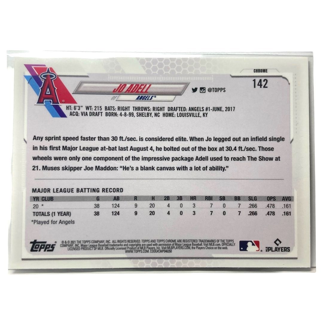 TOPPS MLBカード CHROME JO ADELL ANGELS #142 送料無料 中古 IT2