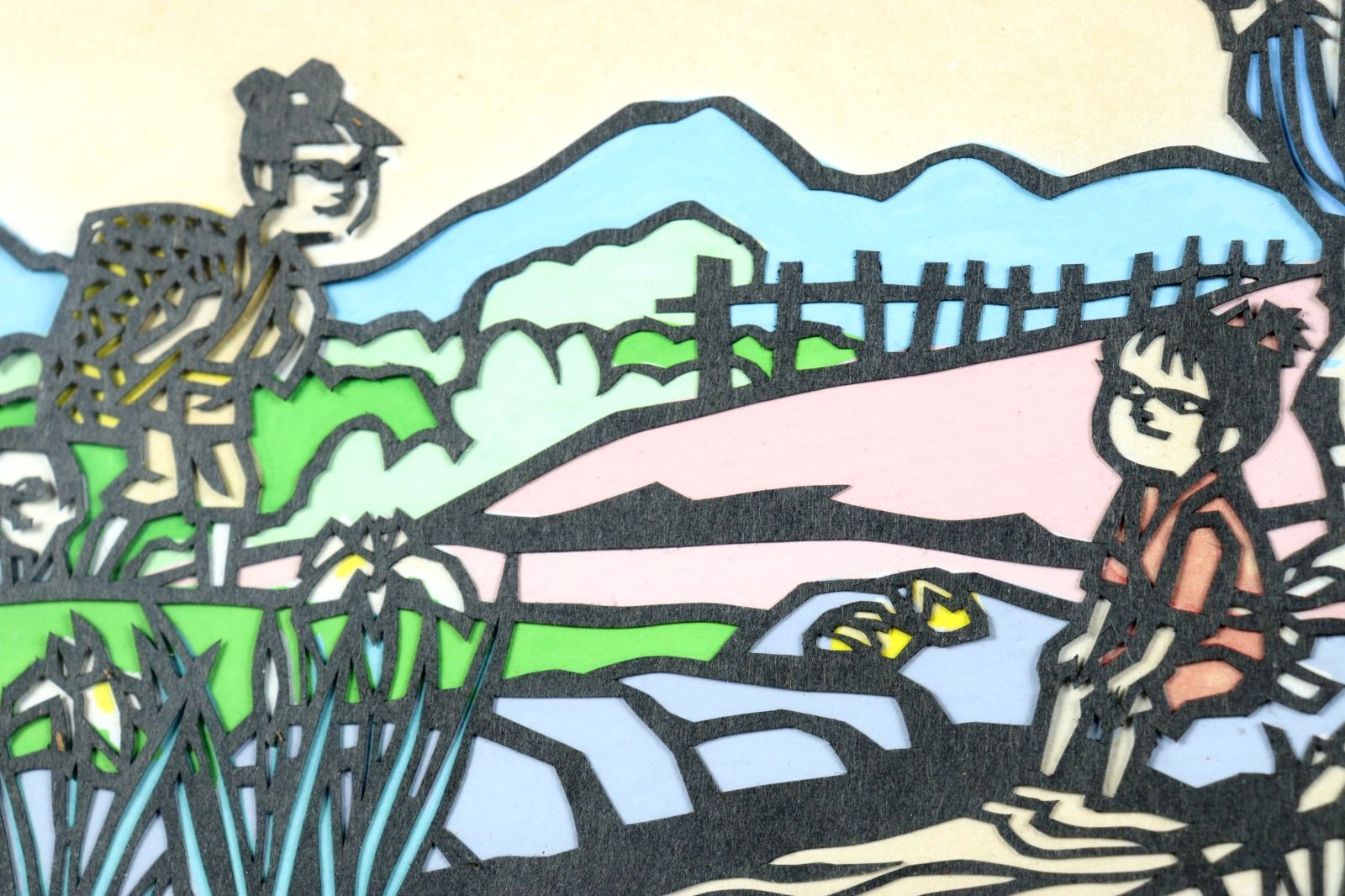 滝平二郎 水車 切り絵 唐物 骨董 古美術 楾 B165-S USTAUSTRALIA_COM_AU