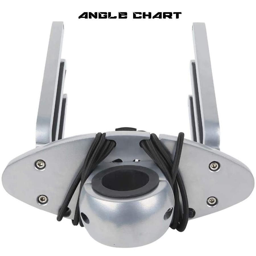 ボート用ニーボードラックウェイクボードタワーラックシルバーアルミニウムウォータースキーボードホルダークイックリリース調整 な角度のサーフボー