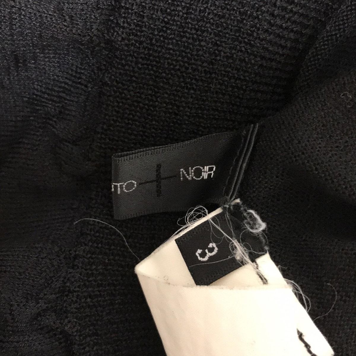 YOHJI YAMAMOTO +NOIR(ヨウジヤマモトプリュスノアール) カーディガン サイズ3 L レディース - 黒 長袖 Yohji Yamamoto +NOIR（ヨウジヤマモトプリュスノアール