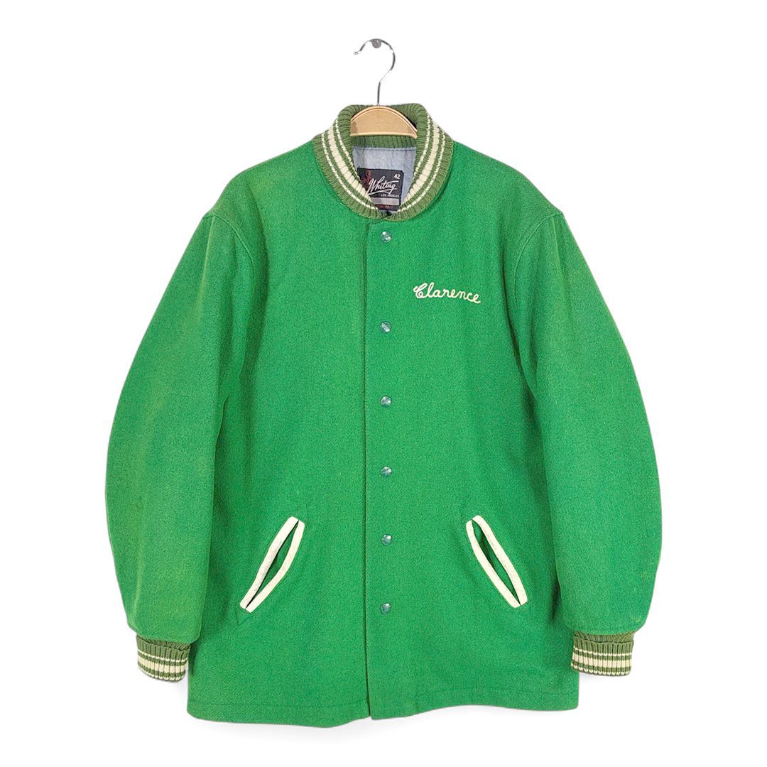 60s 70s スタジャン　ファラオジャケット　vintage ウールスタジャン 60s ホワイティング ヴィンテージ ファラオジャケット ロン丈