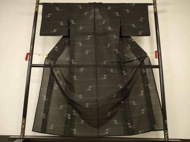 平和屋着物＊夏物 紗紬 絣文 正絹 AABA2899jd