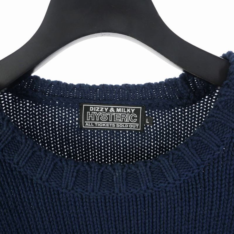 ヒステリックグラマー HYSTERIC GLAMOUR SPEAK NO EVIL編込 ヒステリックグラマー HYSTERIC GLAMOUR SPEAK NO EVIL編込