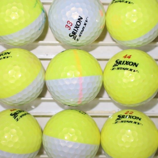 Srixon Divide ゴルフボール イエロー/ホワイト SRIXON ロストボール Z-STAR XV DIVIDE 黄白 2021年モデル 1個 中古 A