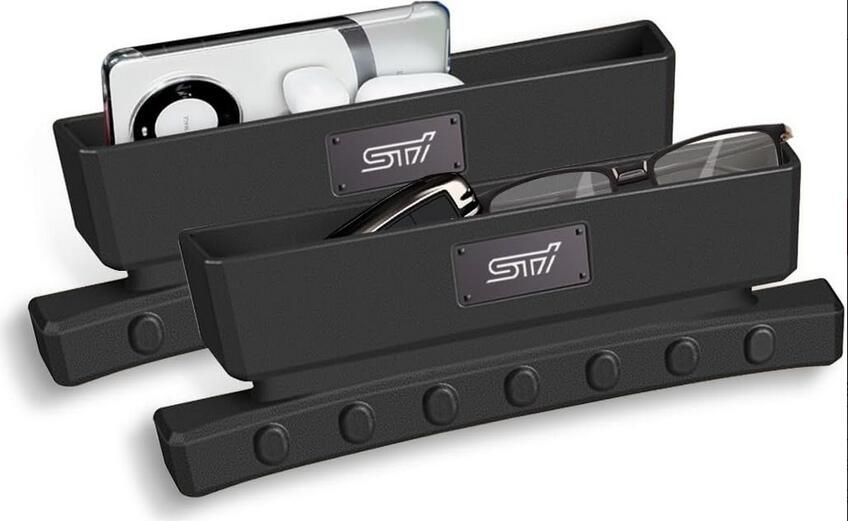 【新品未使用】スバル STI 収納ケース サイド収納ボックス シート スバル ＷＲＸ ＳＴＩ 車用 シート隙間埋め 座席隙間クッション 車内装飾 運転席用と助手席用/2個