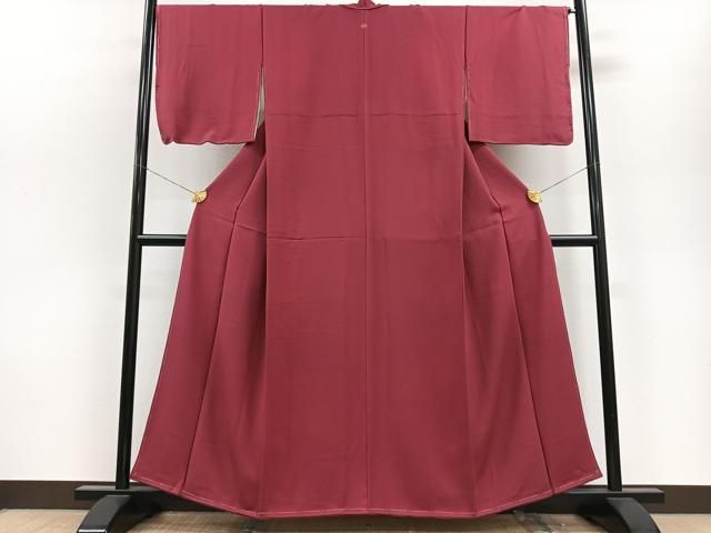 平和屋着物▽上質な色無地　単衣　雲取り地紋　薄桜色　正絹　逸品　AAAW1561fy 平和屋着物▽上質な色無地 単衣 雲取り地紋 薄桜色 正絹