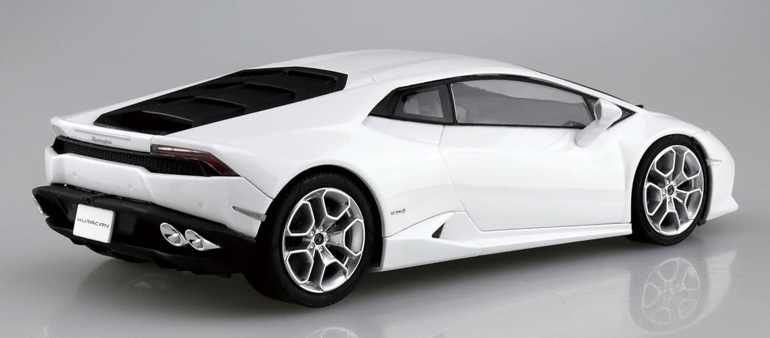 青島文化教材社(AOSHIMA) 1/24 プリペイントモデルシリーズ 2014 ランボルギーニ ウラカン ホワイト 塗装済みプラモデル 04-B グリーン