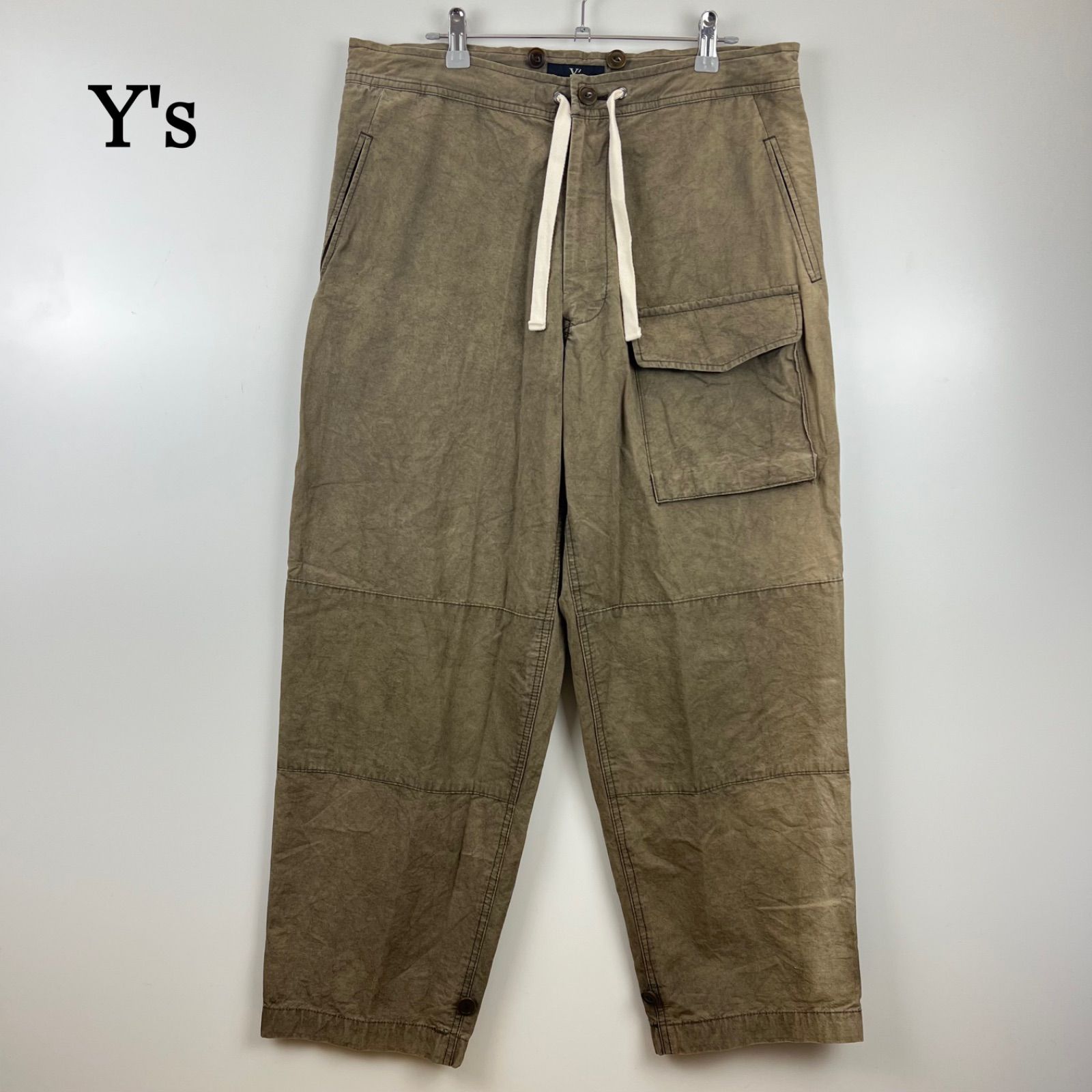 Y s 00s 2003ss archive grunge big pocket cargo pants 1 YQ-P04-009 ワイズ ビッグポケット カーゴパンツ フェード グランジ 平成 アーカイブ