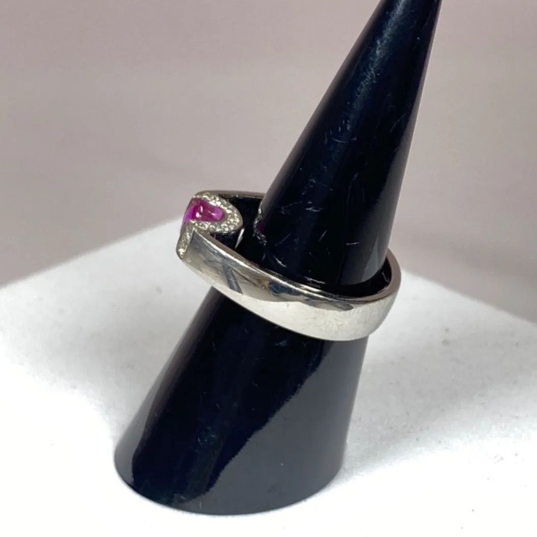 希少】Pt900 ルビー・ダイヤモンドリング R:0.5ct D:0.18ct - メルカリ