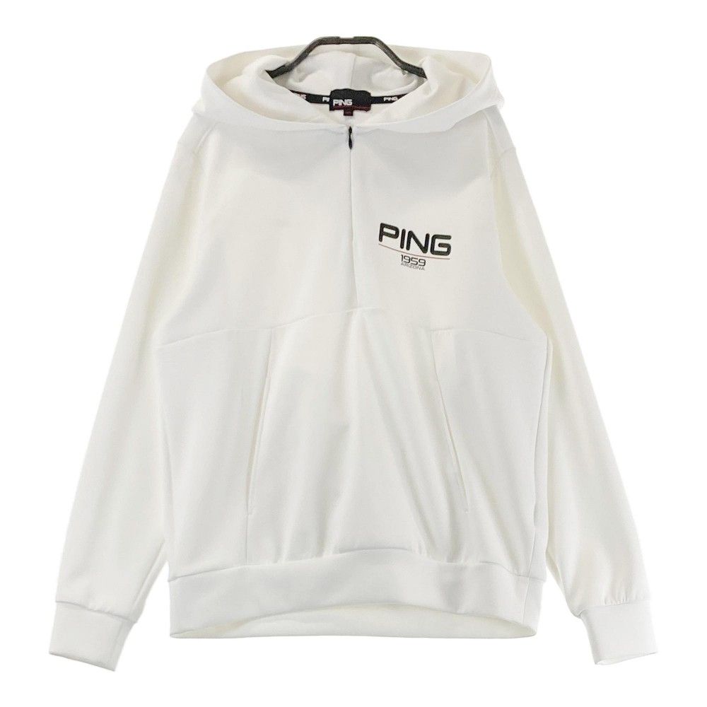 サイズ：M PING ピン 2022年モデル ハーフジップパーカー  ホワイト系 [240101339648] ゴルフウェア レディース ストスト