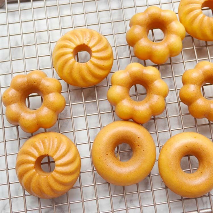 ドーナツ型 オーブン 粘りにくい ケーキ型 ハート 手作り 12個取り