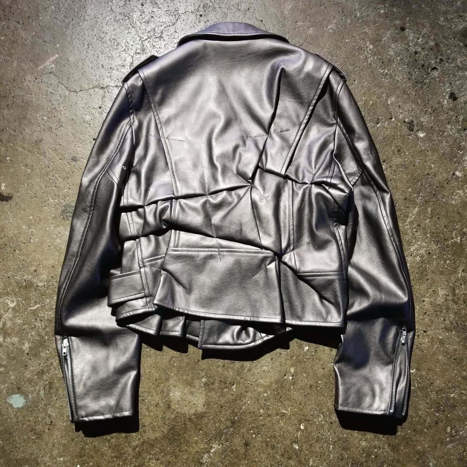 COMME des GARCONS HOMME PLUS 21ss フェイクレザー ライダース