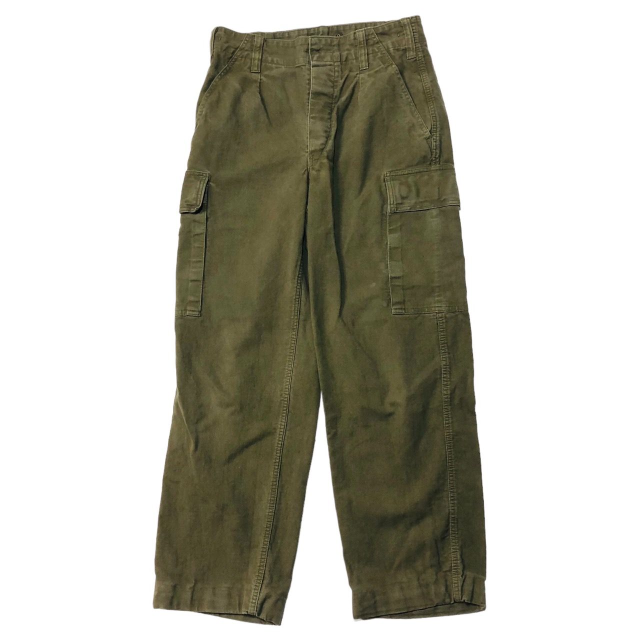 German Army(ドイツ軍) 80'sモールススキンカーゴパンツ 8415-12-155-9093 170-180/80/80(Mサイズ程度) カーキ H.WINNEN GMBH u0026 CO.KG