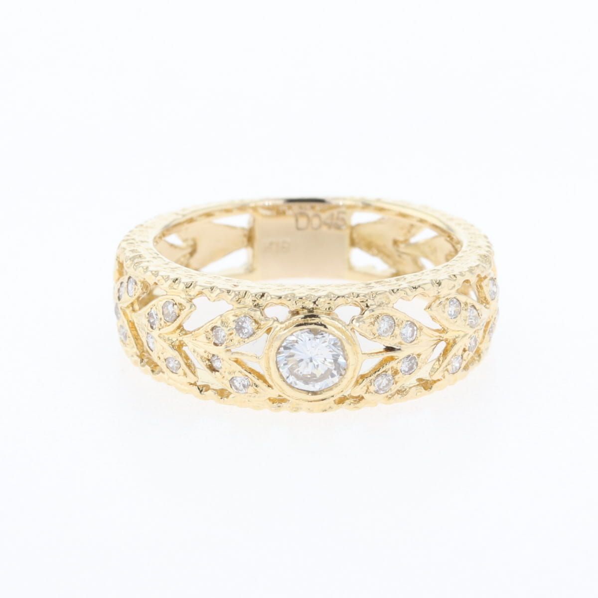 k18 メレダイヤ１２号リング メレダイヤ デザインリング 12号 K18