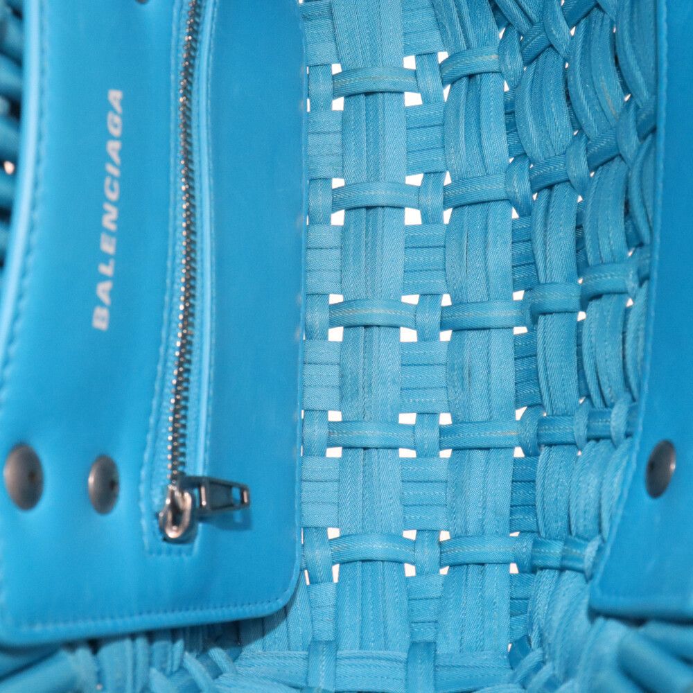 【BALENCIAGA】関税込☆ビストロ カゴ ハンドバッグ ブルー ブルー（青）系 BALENCIAGA(バレンシアガ) かごバッグ