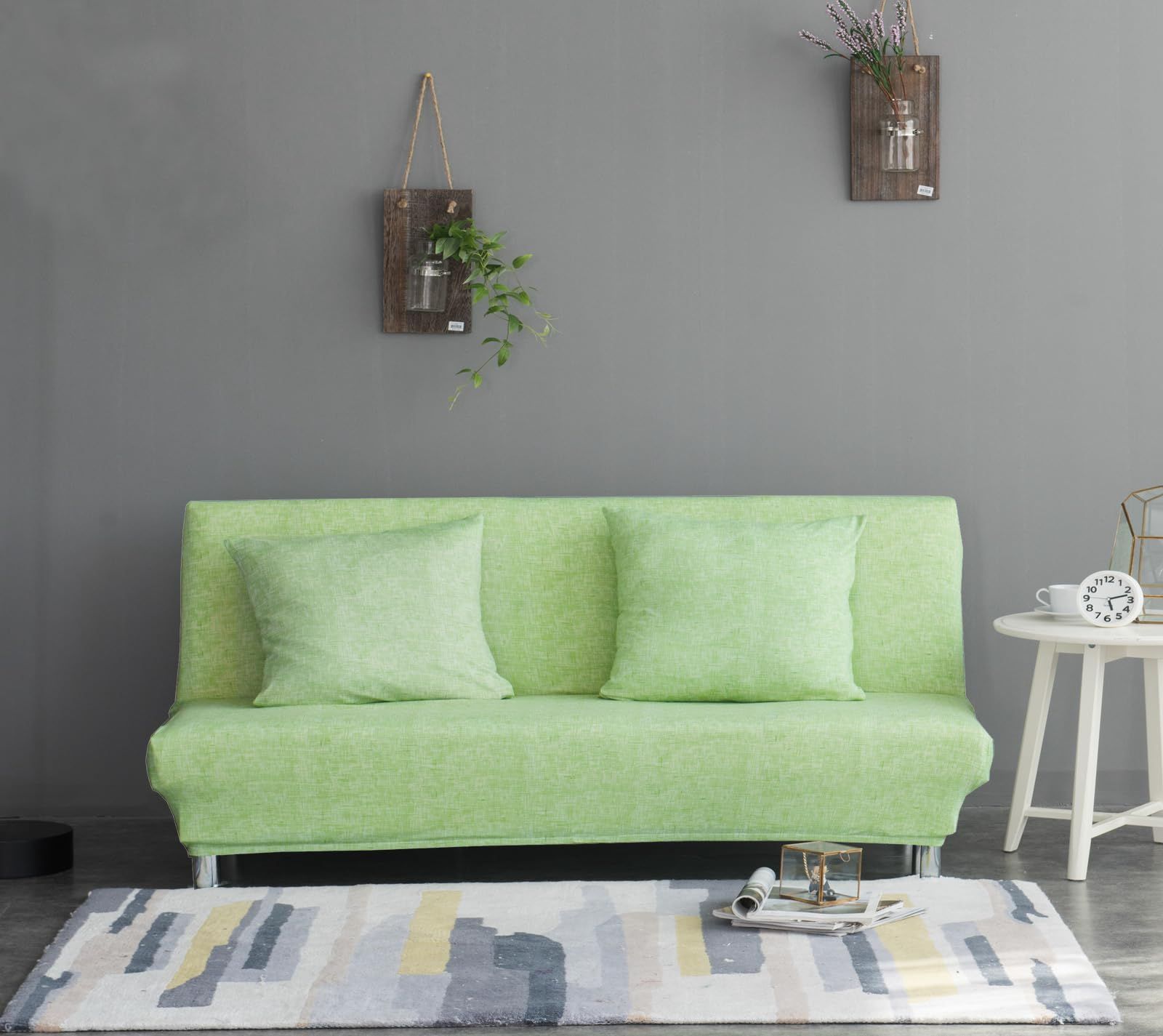 フレンチリネン刺繍のマルチカバー・ソファーカバー マルチカバー