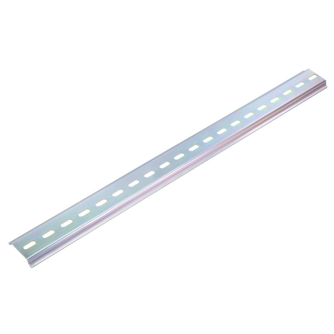uxcell DINレール スロット付き スチール 取り付けガイド 400mm x 35mm x 6.5mm 厚さ0.8mm シルバートーン 2個入り