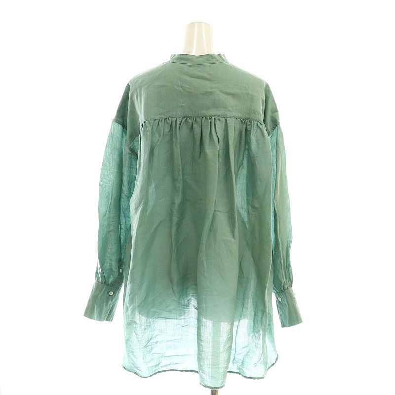 IENA イエナ ラミーリヨセル バックギャザーシャツ グリーン 36 イエナ IENA 23SS ラミーリヨセル バックギャザーシャツ 長袖