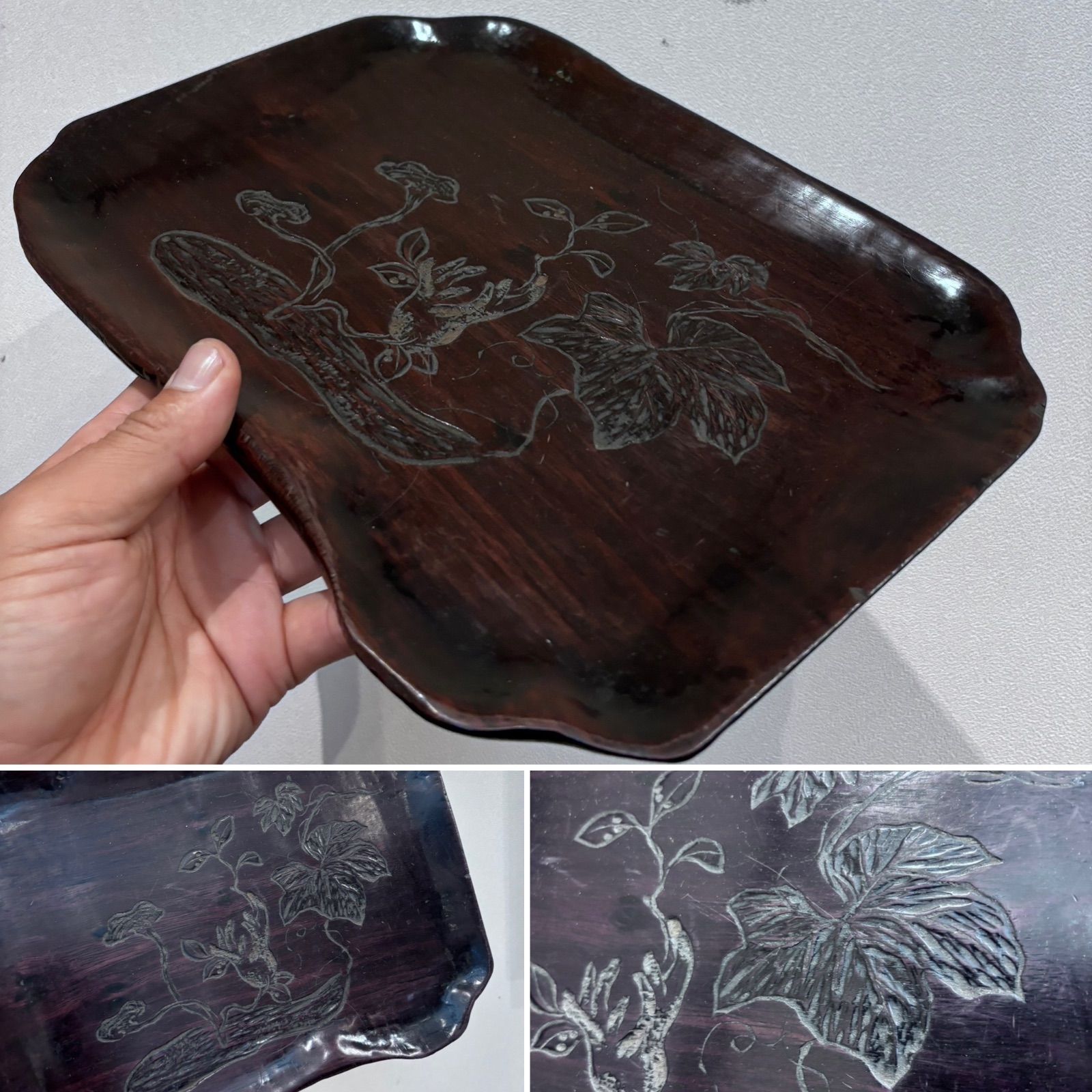 煎茶盆 煎茶道具 唐木 天然木 時代物 煎茶 盆の中古品・新品・未使用品 