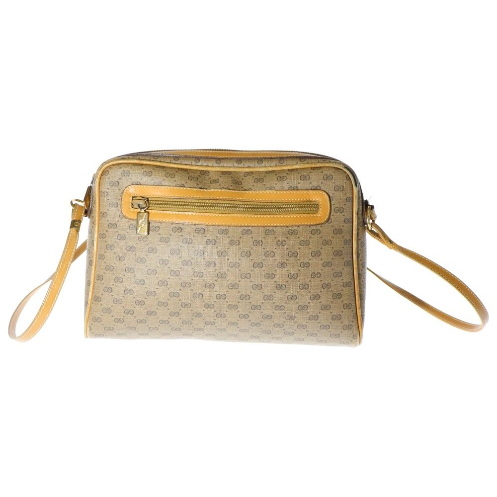 GUCCIオールドグッチ　マイクロGG柄ショルダーバック　ベージュ軽くて重宝 グッチ GUCCI オールドグッチ ヴィンテージ マイクロGG PVC