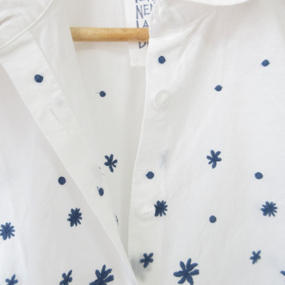 美品 mina perhonen ミナペルホネン hoshihana 七分袖 丸襟