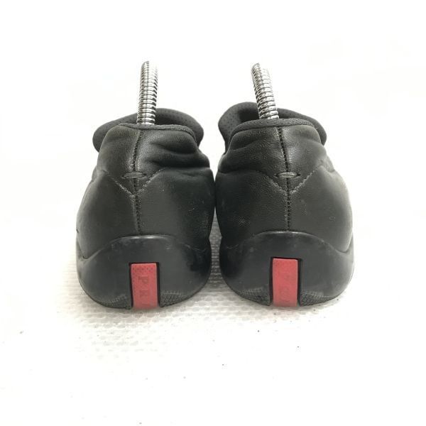 良品 プラダ レザー ドライビングシューズ 黒 イタリア製 モカシン
