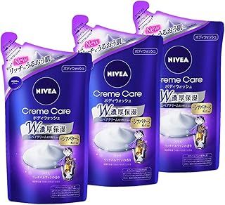 まとめ買い ニベア クリームケア ボディウォッシュ パリスリッチパルファンの香り つめかえ用 360ml × 3個