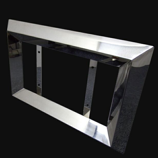 送料無料 大型車用 字光式ＯＫ♪ 60角おこし ステンレス ナンバーフレーム RQNC47