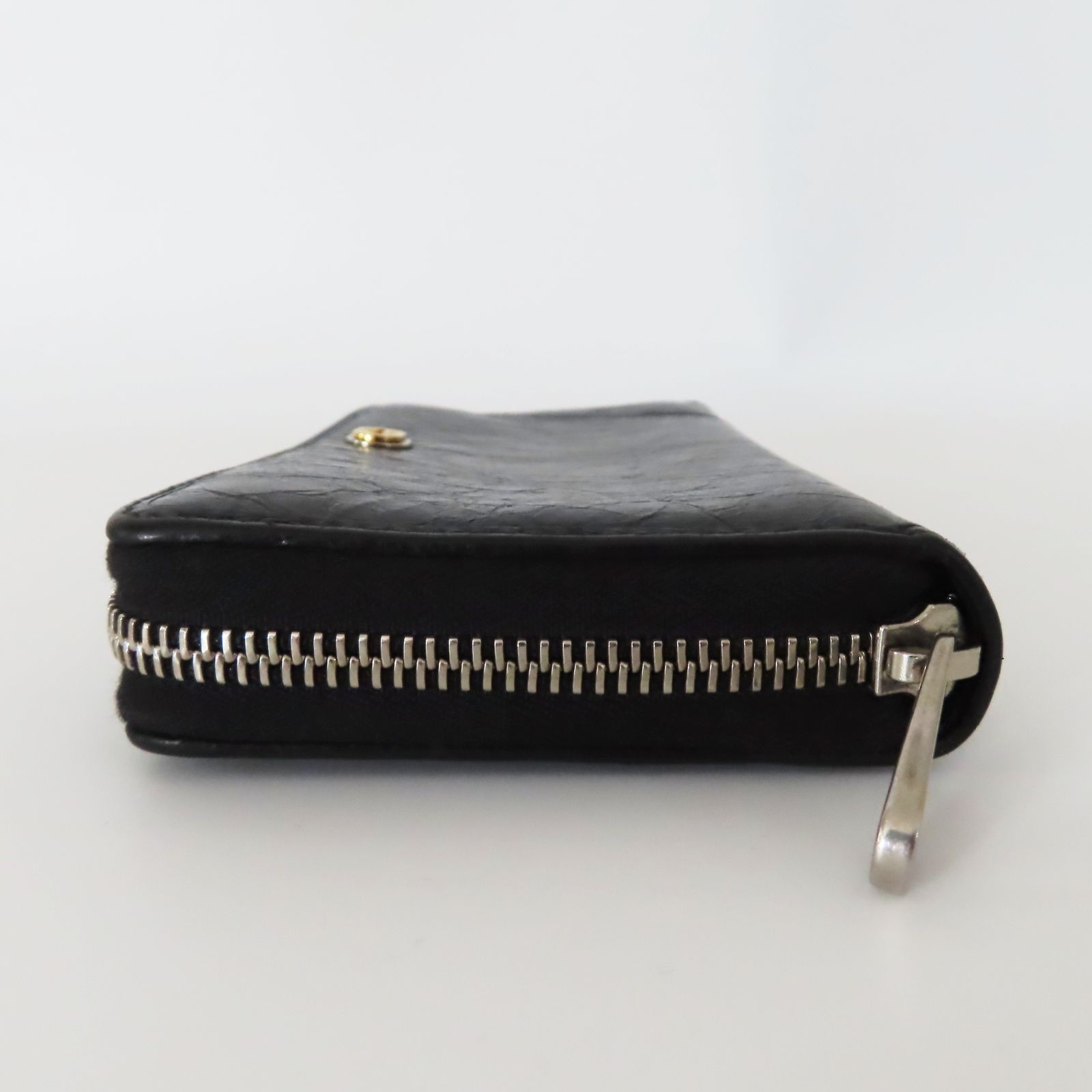 T09 GUCCI グッチ インターロッキング レザーラウンドファスナー長財布  