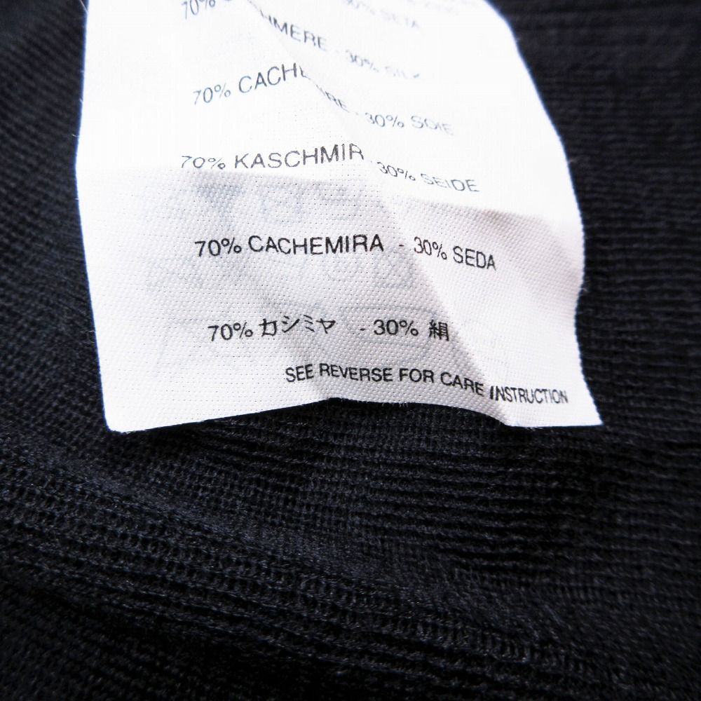 ジルサンダー JIL SANDER カシミヤ シルク 五分袖 ニット セーター 薄手 ハイネック カットソー 38 S ネイビー ur46 【中古】 JIL SANDER ジルサンダー カシミヤ シルク 五分袖 ニット